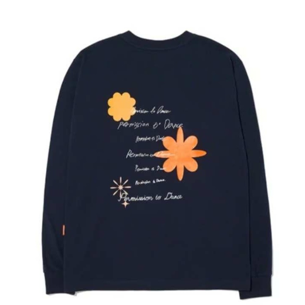 BTS Permission to Dance On Stage Icon Long Sleeve T-Shirt‎ Navy Large